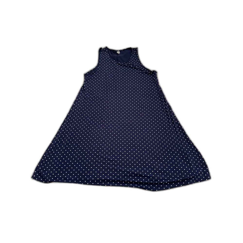 Old Navy Navy White Polka Dot Sleeveless Swing Dress Size XL